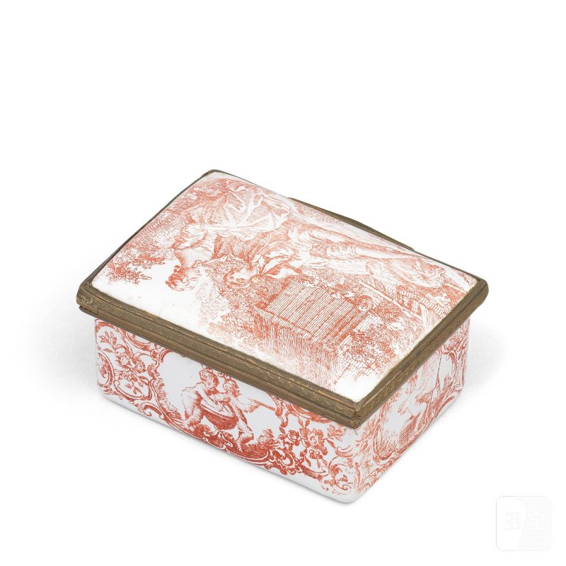 A fine Birmingham enamel snuff box, circa 1755-58 - 图7